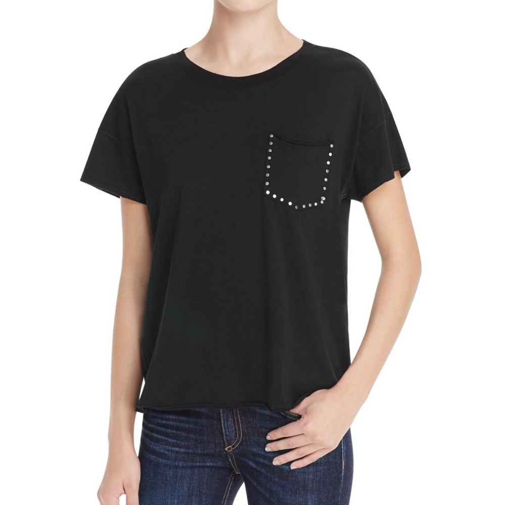 rag & bone Studded Vintage Crew Neck Tee - Size XS